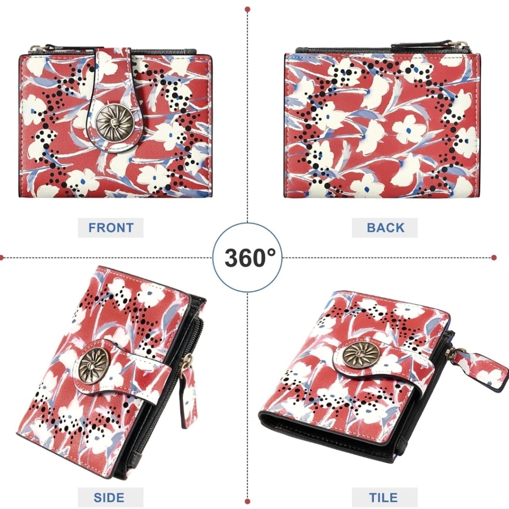 Floral Red Women's Wallet